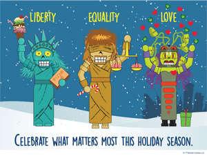 Monster Crackers Liberty Equality Love Tee - All Gender